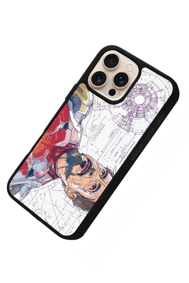 iPhone 16 Pro Uyumlu Iron Man ( Demir Adam ) Tasarımlı Glossy Premium Kılıf