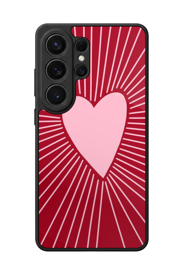 Samsung Galaxy S26 Ultra Uyumlu Kalp Love Tasarımlı Glossy Premium Kılıf