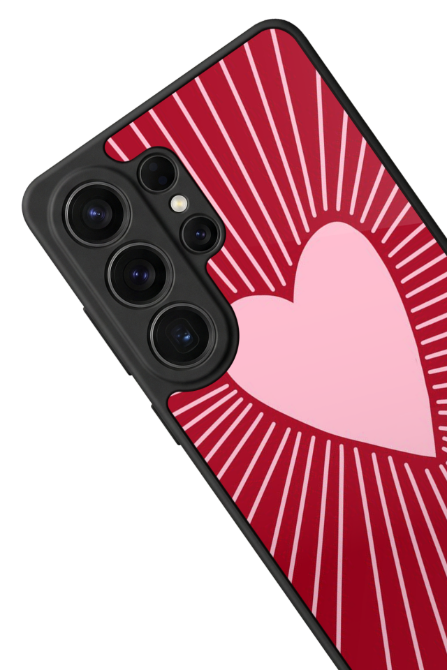 Samsung Galaxy S26 Ultra Uyumlu Kalp Love Tasarımlı Glossy Premium Kılıf