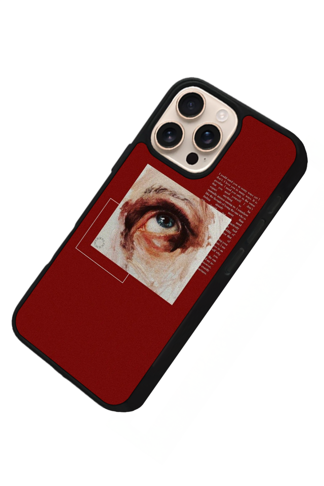 iPhone 15 Pro Uyumlu Kirmizi Tasarımlı Glossy Premium Kılıf