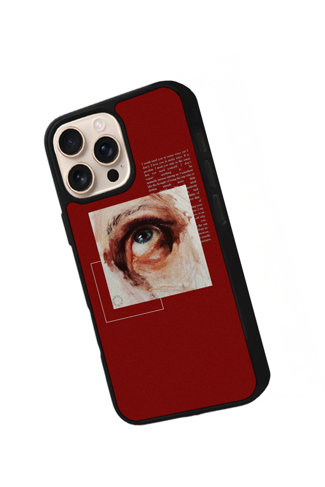 iPhone 15 Pro Uyumlu Kirmizi Tasarımlı Glossy Premium Kılıf