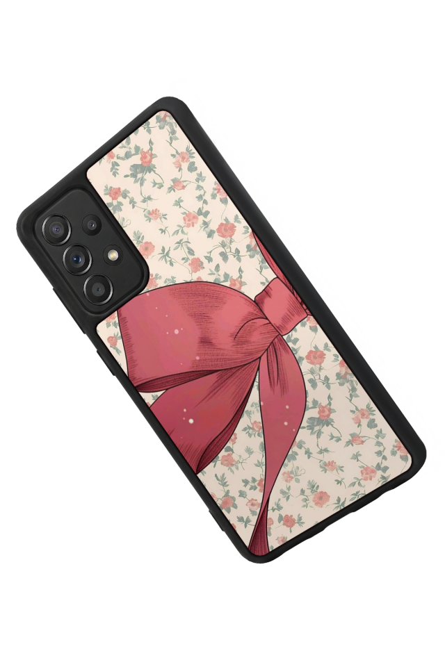 Samsung Galaxy A72 Uyumlu Kurdele Tasarımlı Glossy Premium Kılıf