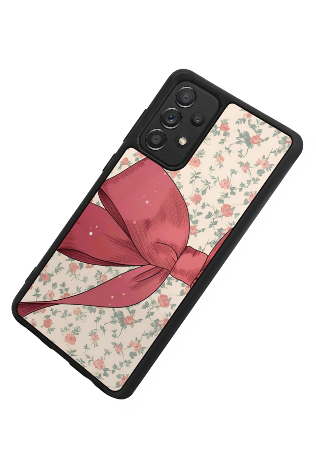 Samsung Galaxy A72 Uyumlu Kurdele Tasarımlı Glossy Premium Kılıf
