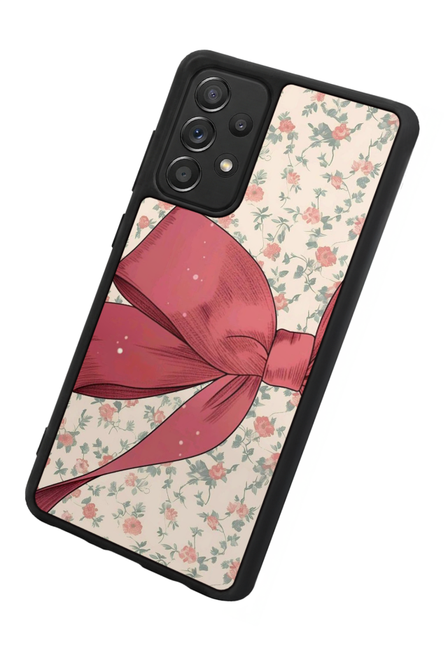 Samsung Galaxy A72 Uyumlu Kurdele Tasarımlı Glossy Premium Kılıf