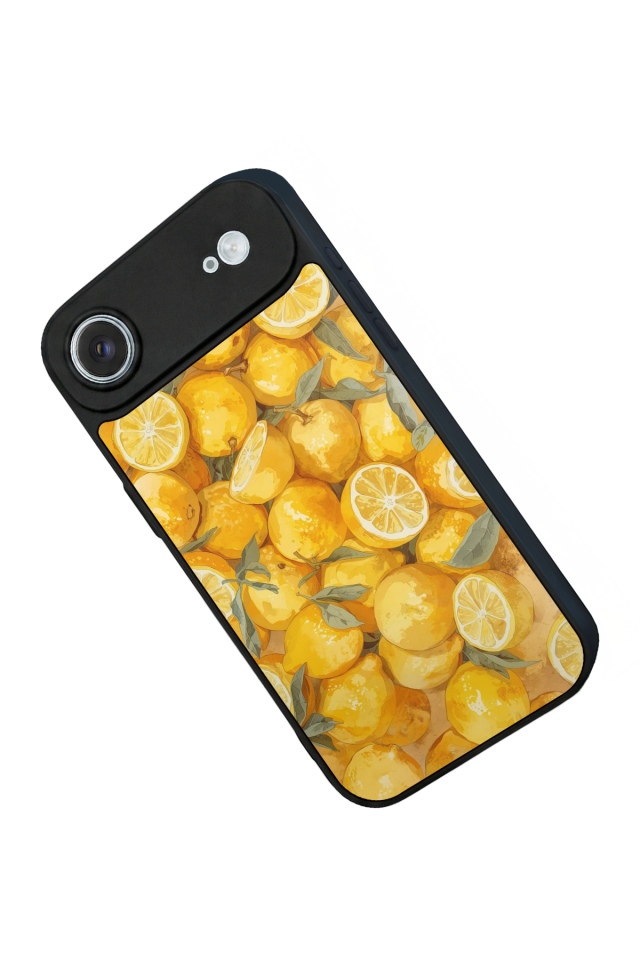 iPhone 17 Air Uyumlu Limon Tasarımlı Glossy Premium Kılıf