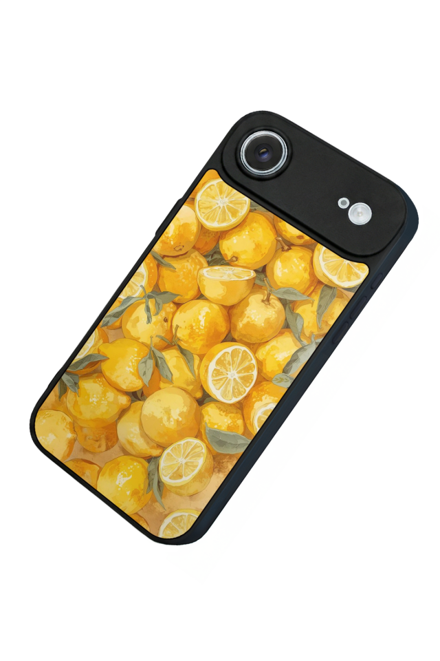 iPhone 17 Air Uyumlu Limon Tasarımlı Glossy Premium Kılıf