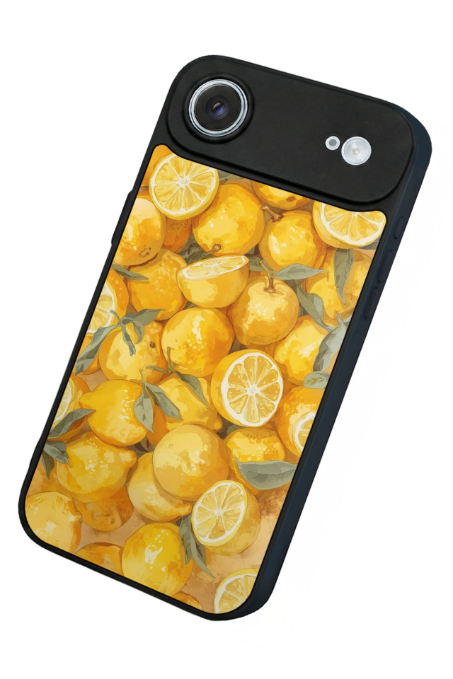 iPhone 17 Air Uyumlu Limon Tasarımlı Glossy Premium Kılıf