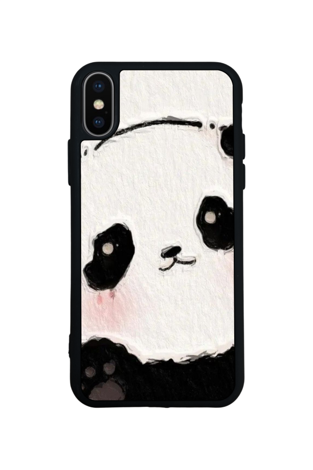 iPhone XS Max Uyumlu Panda Tasarımlı Glossy Premium Kılıf