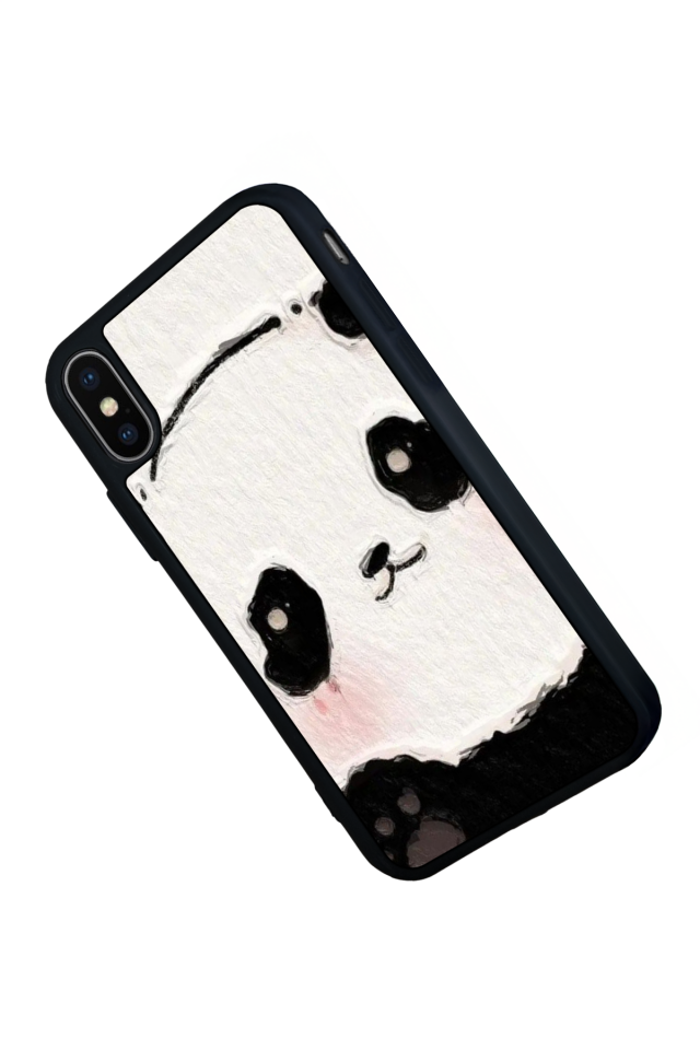 iPhone XS Max Uyumlu Panda Tasarımlı Glossy Premium Kılıf