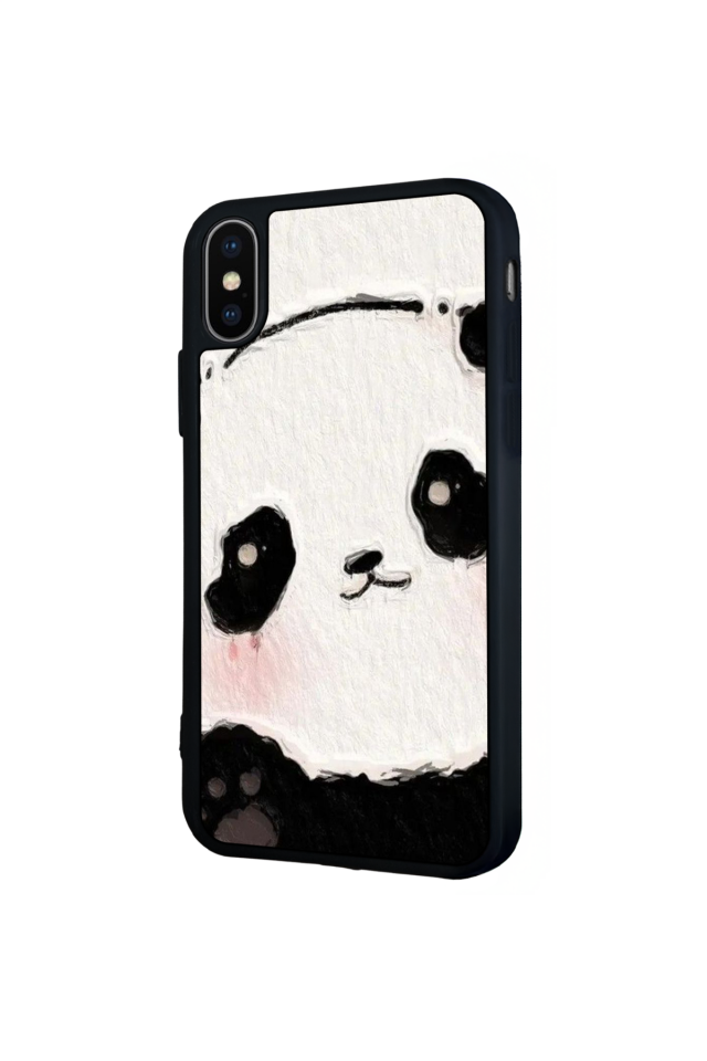iPhone XS Max Uyumlu Panda Tasarımlı Glossy Premium Kılıf