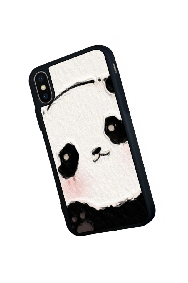 iPhone XS Max Uyumlu Panda Tasarımlı Glossy Premium Kılıf