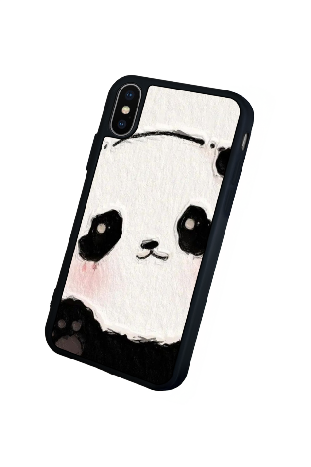 iPhone XS Max Uyumlu Panda Tasarımlı Glossy Premium Kılıf