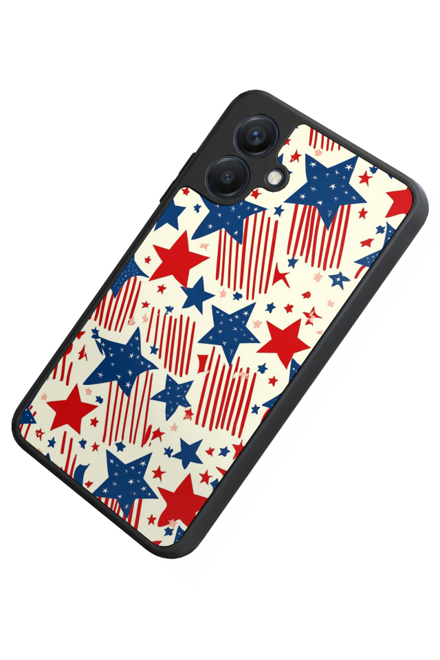 Samsung Galaxy A07 Uyumlu Retro Yildizlar Tasarımlı Glossy Premium Kılıf