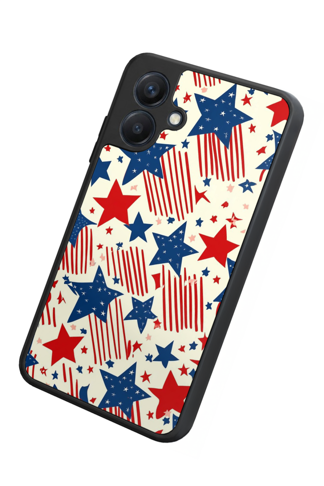 Samsung Galaxy A07 Uyumlu Retro Yildizlar Tasarımlı Glossy Premium Kılıf