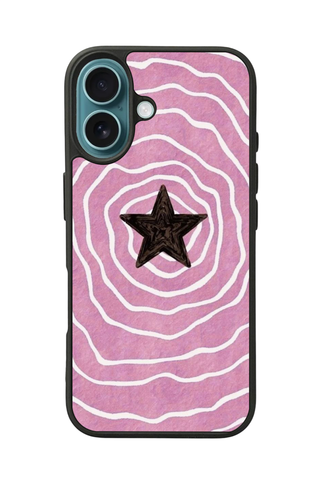 iPhone 16 Uyumlu Retro Yildizlar Tasarımlı Glossy Premium Kılıf