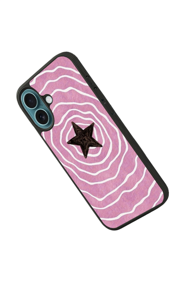 iPhone 16 Uyumlu Retro Yildizlar Tasarımlı Glossy Premium Kılıf