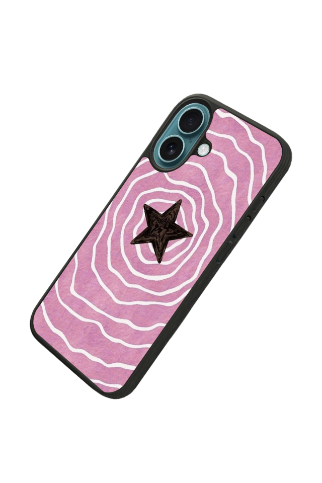 iPhone 16 Uyumlu Retro Yildizlar Tasarımlı Glossy Premium Kılıf