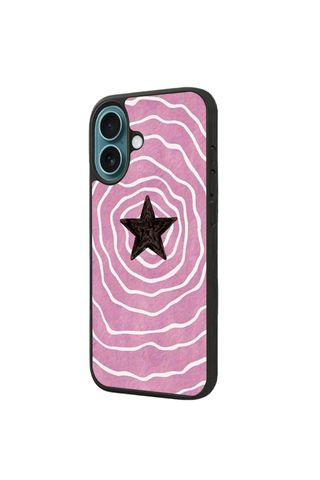 iPhone 16 Uyumlu Retro Yildizlar Tasarımlı Glossy Premium Kılıf