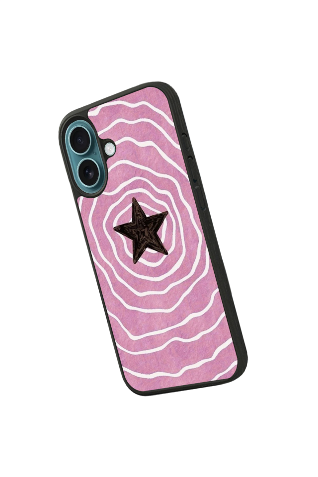 iPhone 16 Uyumlu Retro Yildizlar Tasarımlı Glossy Premium Kılıf