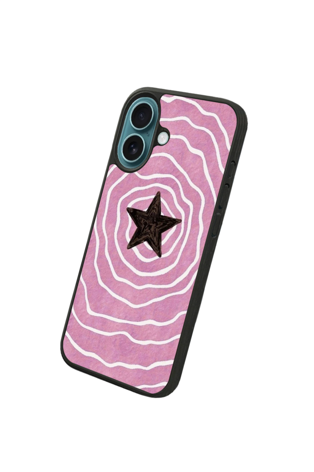 iPhone 16 Uyumlu Retro Yildizlar Tasarımlı Glossy Premium Kılıf