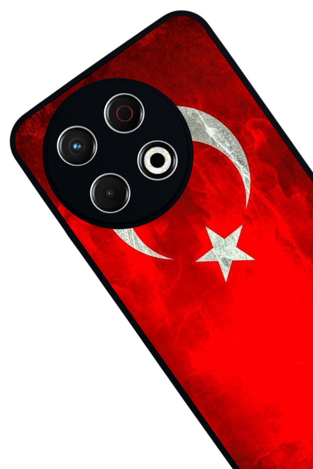 Tecno Spark 30 Pro Uyumlu Türk Bayragi Tasarımlı Glossy Premium Kılıf