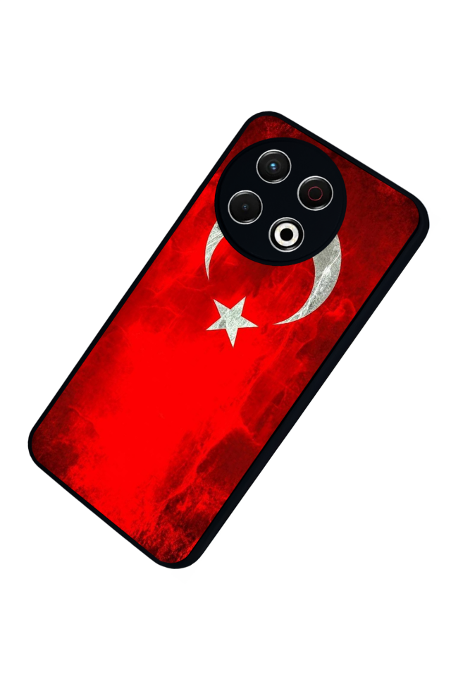 Tecno Spark 30 Pro Uyumlu Türk Bayragi Tasarımlı Glossy Premium Kılıf