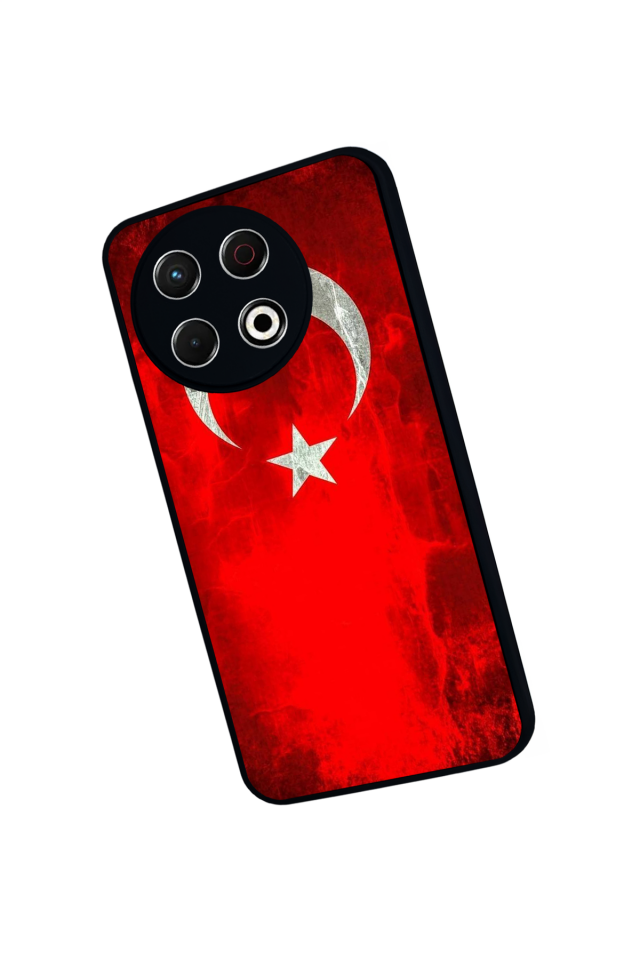 Tecno Spark 30 Pro Uyumlu Türk Bayragi Tasarımlı Glossy Premium Kılıf