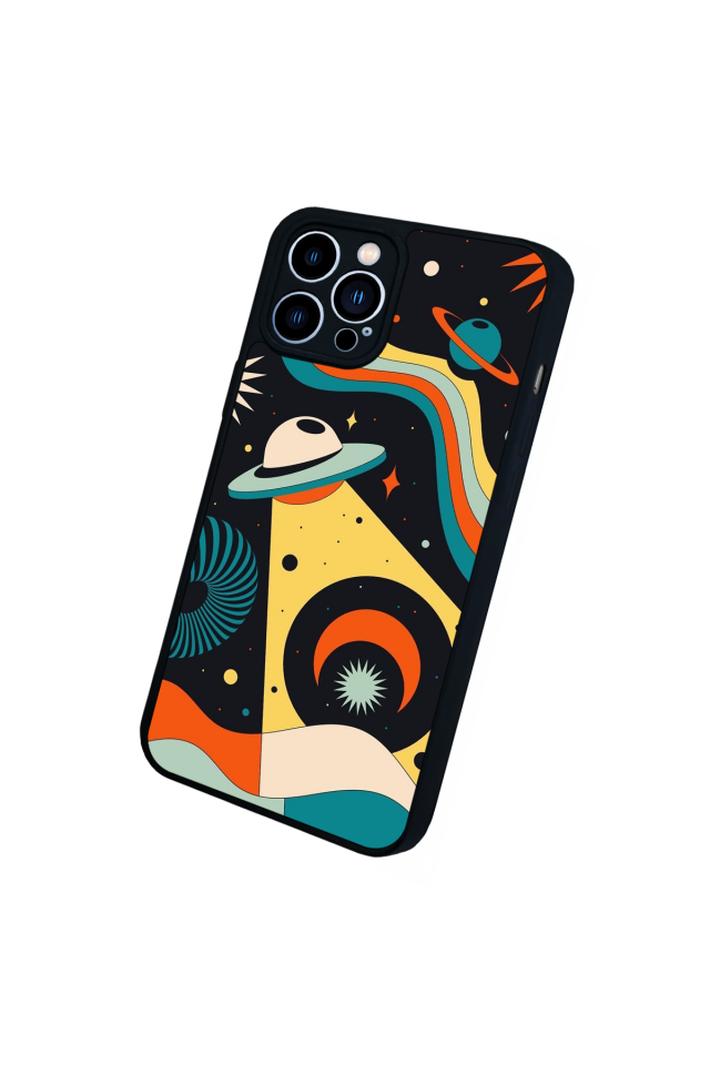 iPhone 12 Pro Max Uyumlu Uzay Tasarımlı Glossy Premium Kılıf