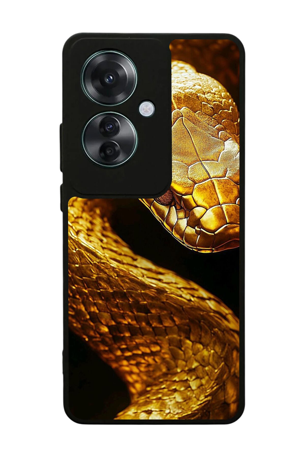 Oppo Reno 11F Uyumlu Yılan Tasarımlı Glossy Premium Kılıf