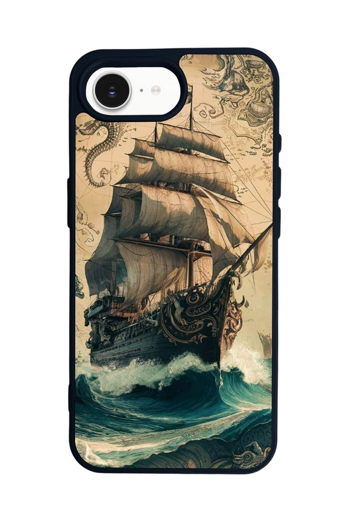 iPhone 16E Uyumlu Korsan Tasarımlı Glossy Premium Kılıf