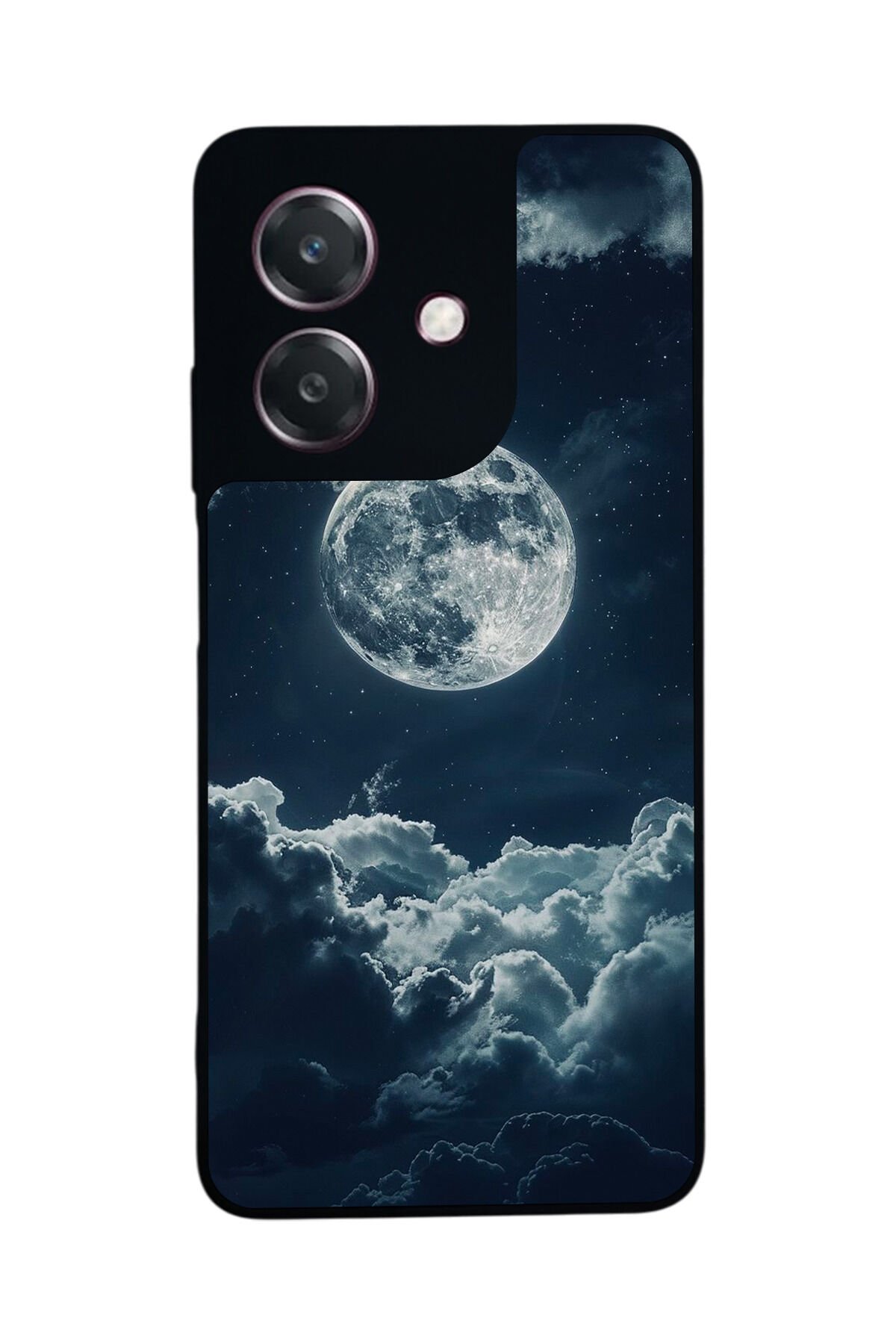 Oppo A3 5G Uyumlu Ay Tasarımlı Glossy Premium Kılıf