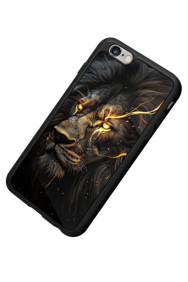 iPhone 6 Plus Uyumlu Aslan Tasarımlı Glossy Premium Kılıf