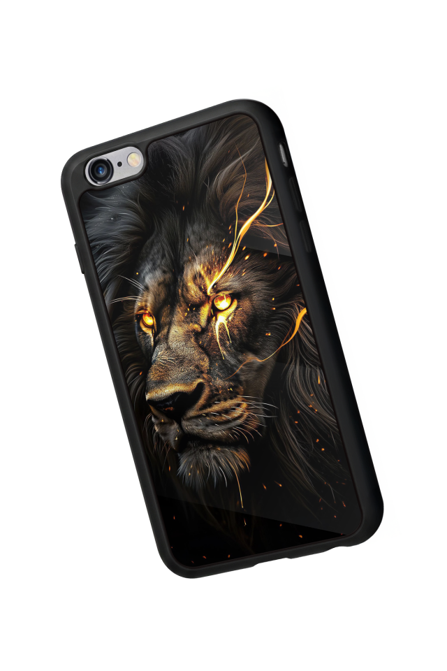 iPhone 6 Plus Uyumlu Aslan Tasarımlı Glossy Premium Kılıf