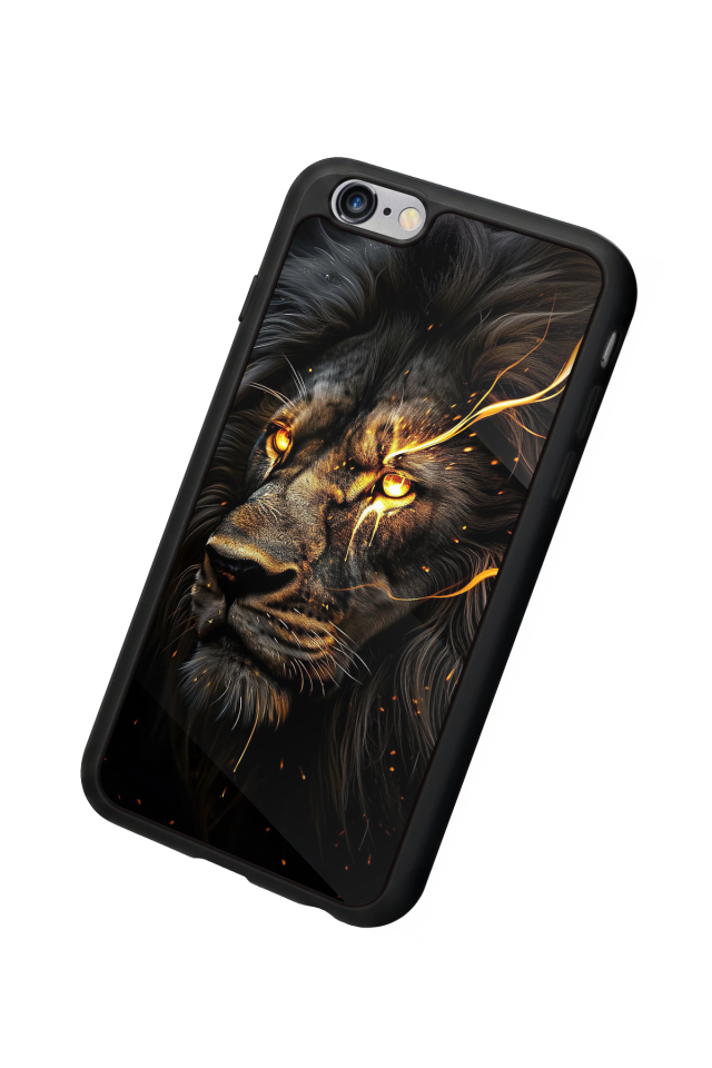 iPhone 6 Plus Uyumlu Aslan Tasarımlı Glossy Premium Kılıf