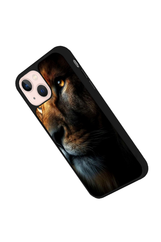 iPhone 13 Mini Uyumlu Aslan Tasarımlı Glossy Premium Kılıf