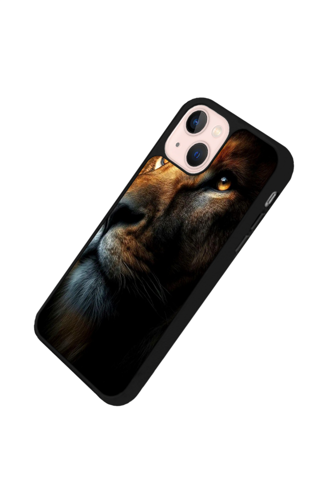 iPhone 13 Mini Uyumlu Aslan Tasarımlı Glossy Premium Kılıf