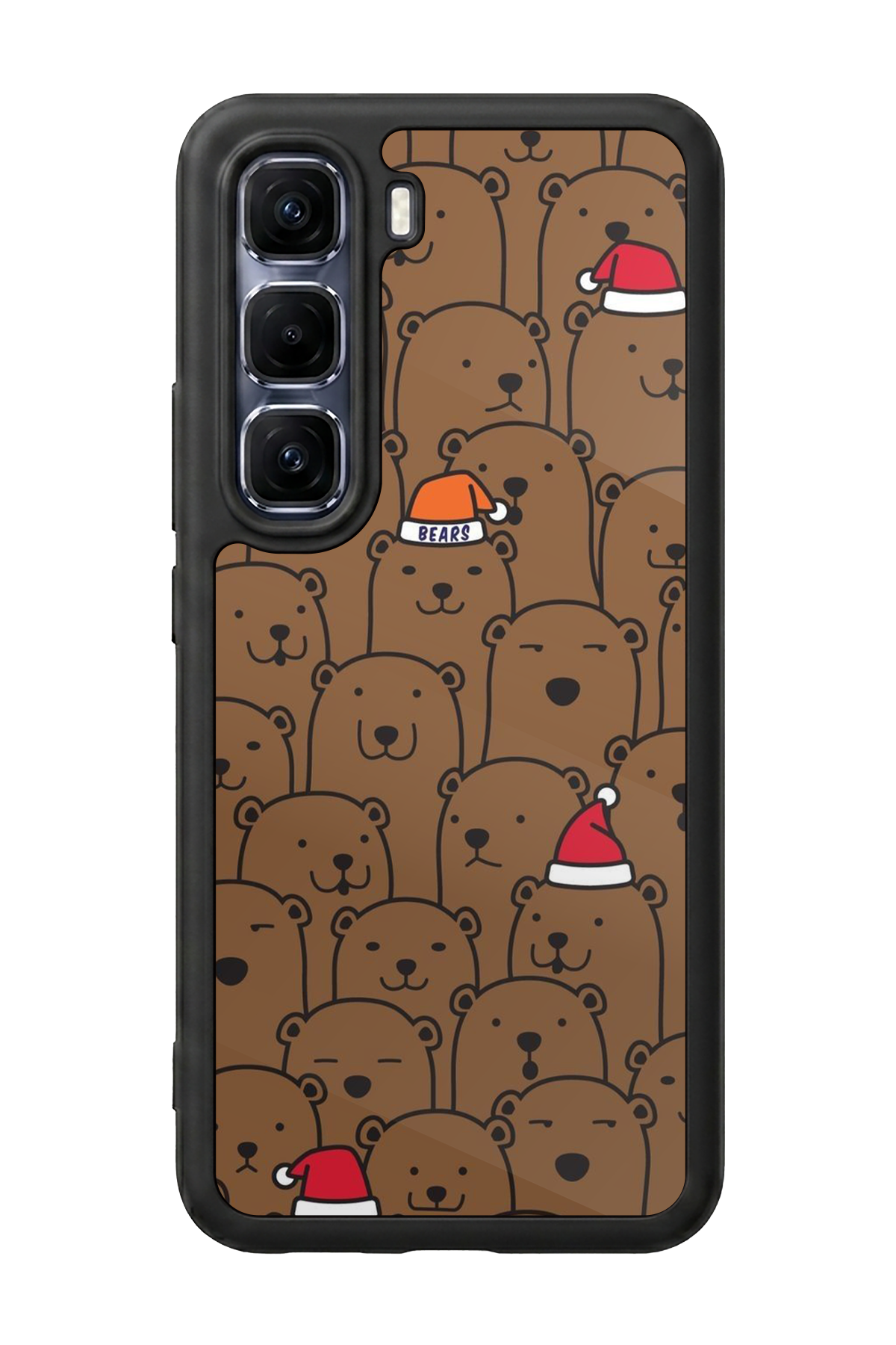 Infinix Hot 60 Pro Plus Uyumlu Ayı Tasarımlı Glossy Premium Kılıf