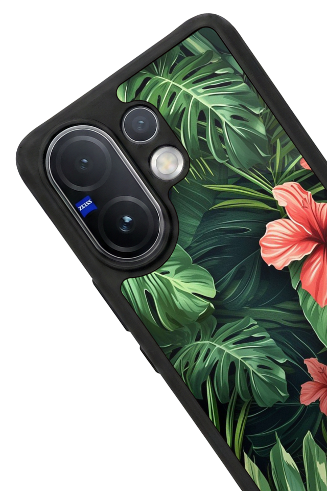 Vivo V60 Uyumlu Botanik Tasarımlı Glossy Premium Kılıf