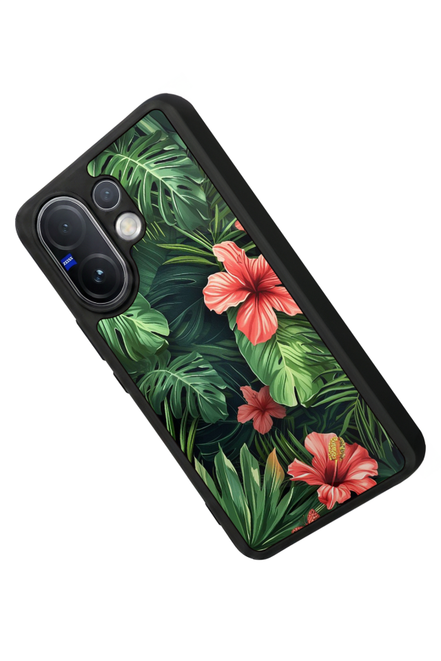 Vivo V60 Uyumlu Botanik Tasarımlı Glossy Premium Kılıf