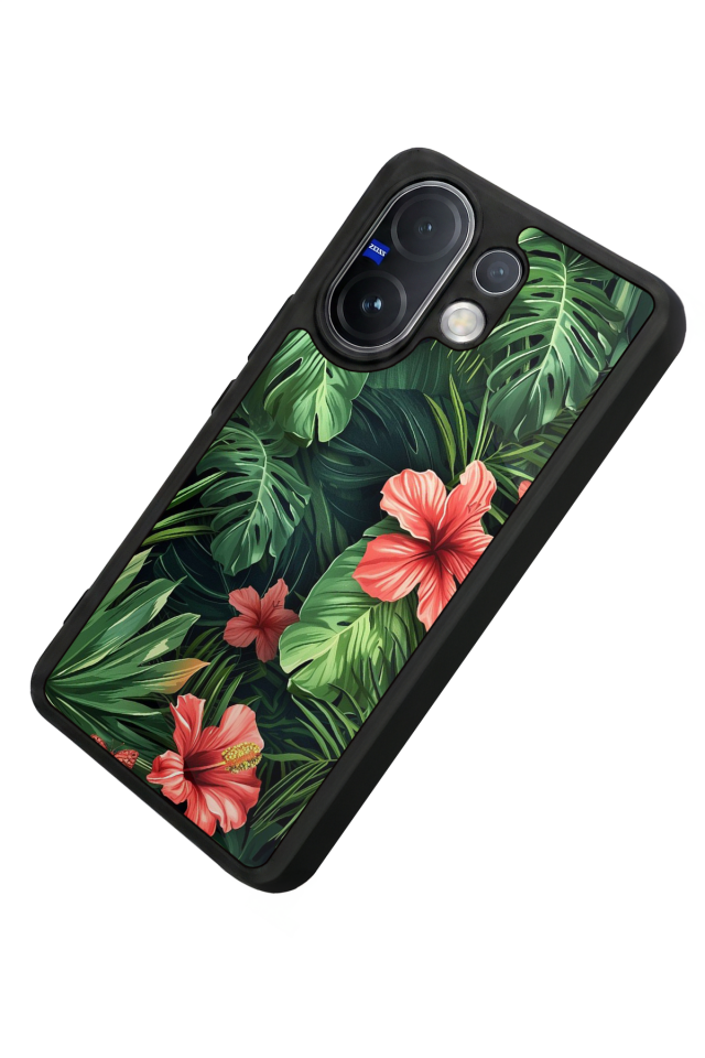 Vivo V60 Uyumlu Botanik Tasarımlı Glossy Premium Kılıf