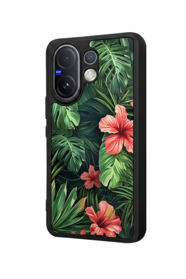 Vivo V60 Uyumlu Botanik Tasarımlı Glossy Premium Kılıf