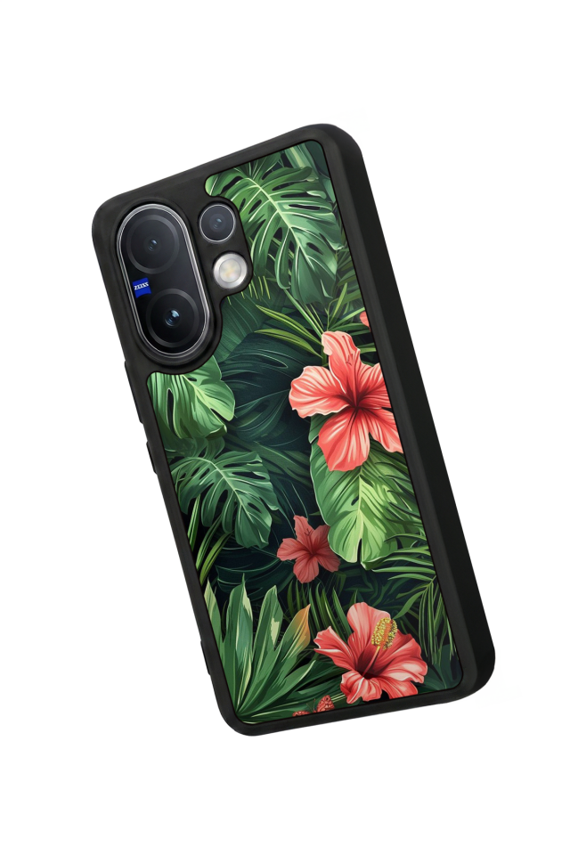 Vivo V60 Uyumlu Botanik Tasarımlı Glossy Premium Kılıf