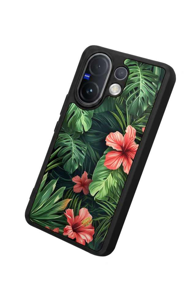 Vivo V60 Uyumlu Botanik Tasarımlı Glossy Premium Kılıf
