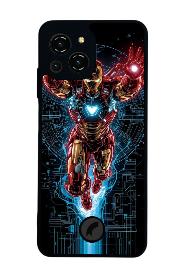 Reeder S23 Pro Max Uyumlu Iron Man ( Demir Adam ) Tasarımlı Glossy Premium Kılıf
