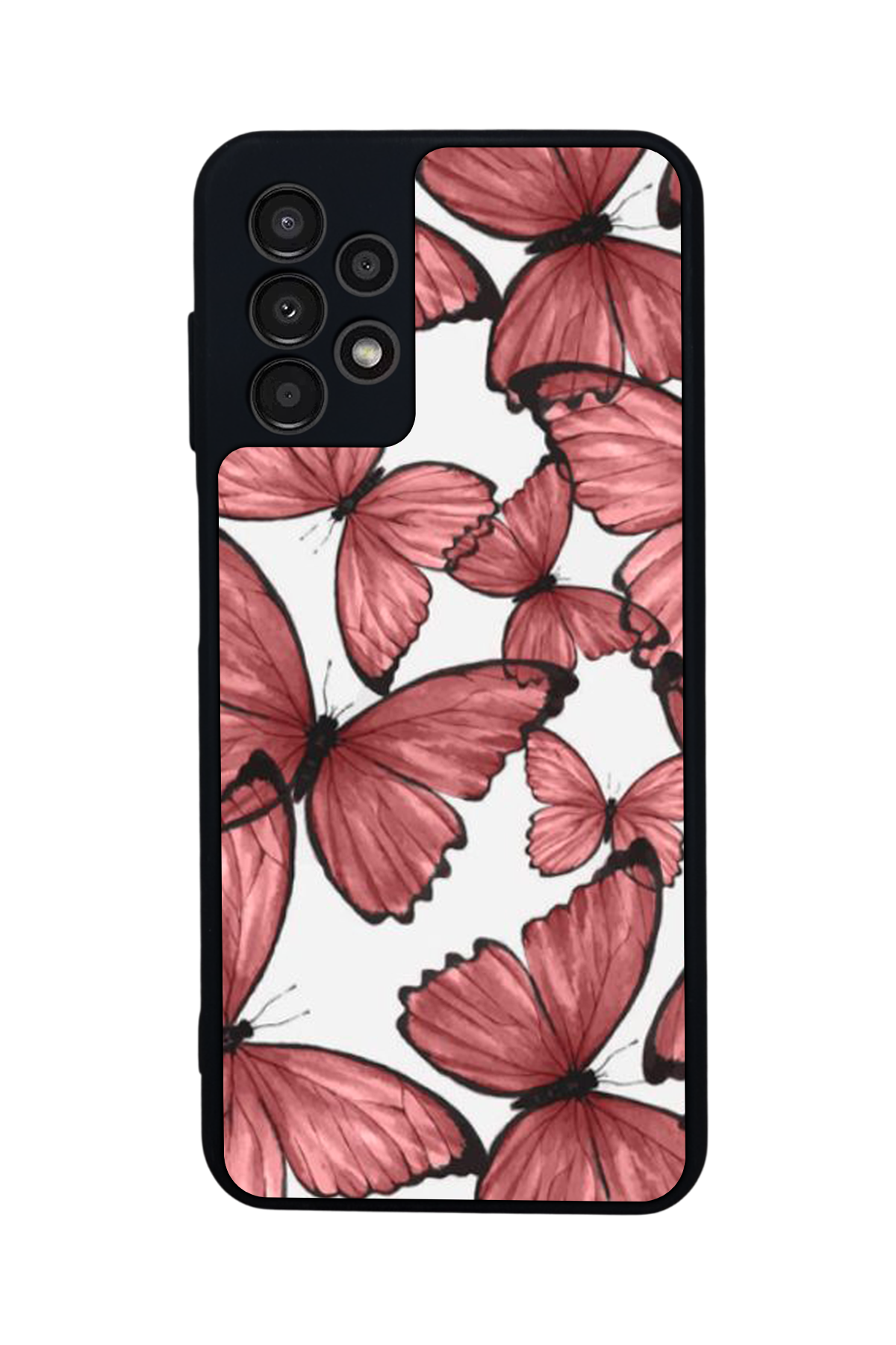 Samsung Galaxy A23 Uyumlu Kelebek Tasarımlı Glossy Premium Kılıf