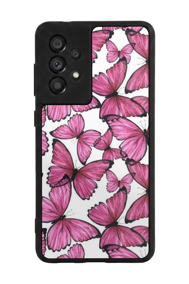 Samsung Galaxy A73 Uyumlu Kelebek Tasarımlı Glossy Premium Kılıf