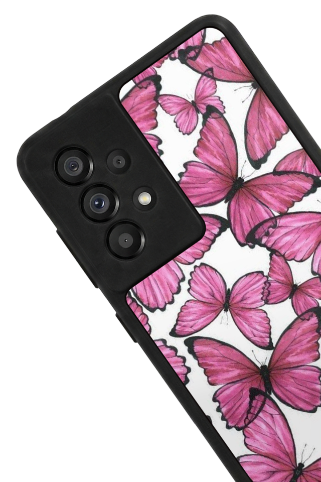 Samsung Galaxy A73 Uyumlu Kelebek Tasarımlı Glossy Premium Kılıf