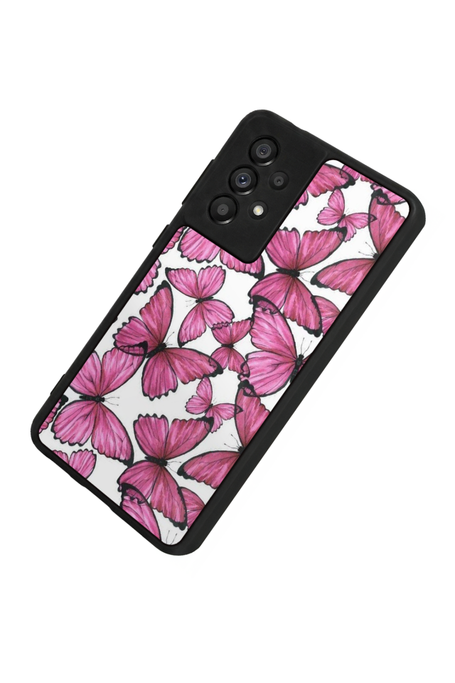 Samsung Galaxy A73 Uyumlu Kelebek Tasarımlı Glossy Premium Kılıf