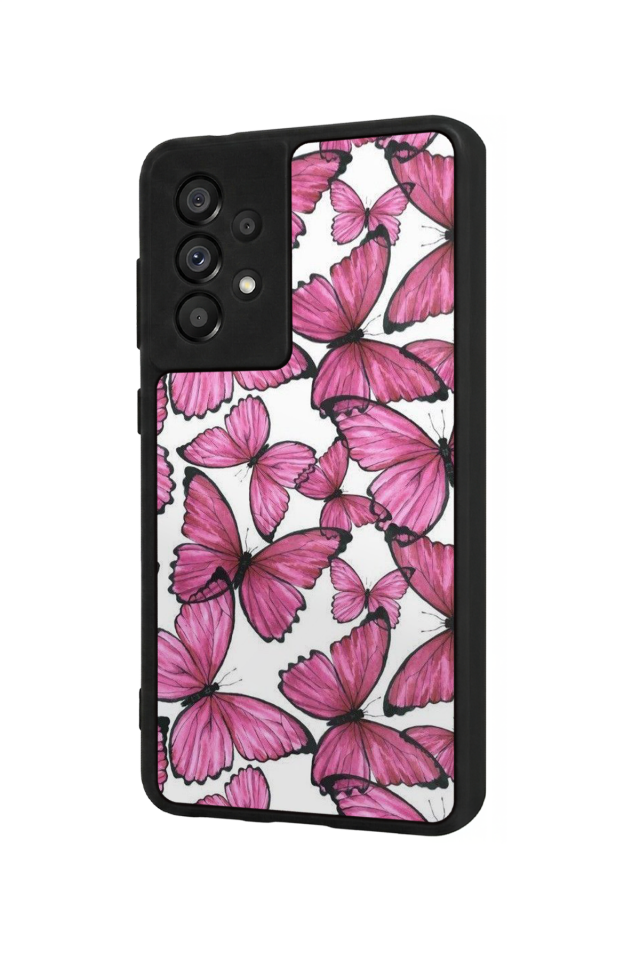 Samsung Galaxy A73 Uyumlu Kelebek Tasarımlı Glossy Premium Kılıf