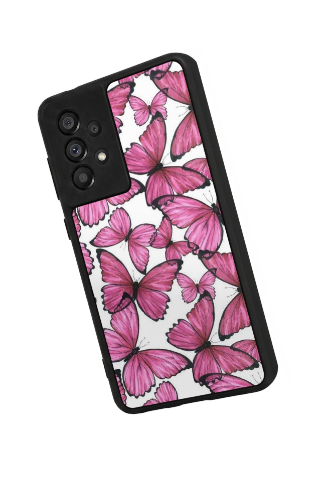 Samsung Galaxy A73 Uyumlu Kelebek Tasarımlı Glossy Premium Kılıf